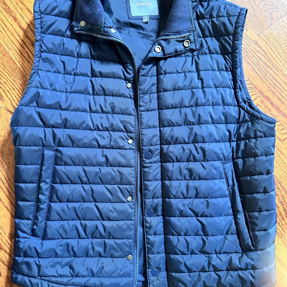 Bonobos Blue Quilted Vest